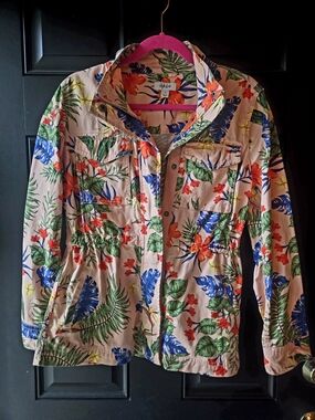 Peach & Floral Layering Jacket